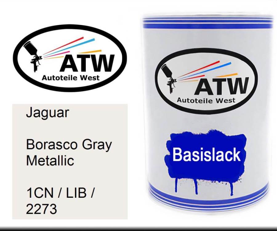 Jaguar, Borasco Gray Metallic, 1CN / LIB / 2273: 500ml Lackdose, von ATW Autoteile West.
